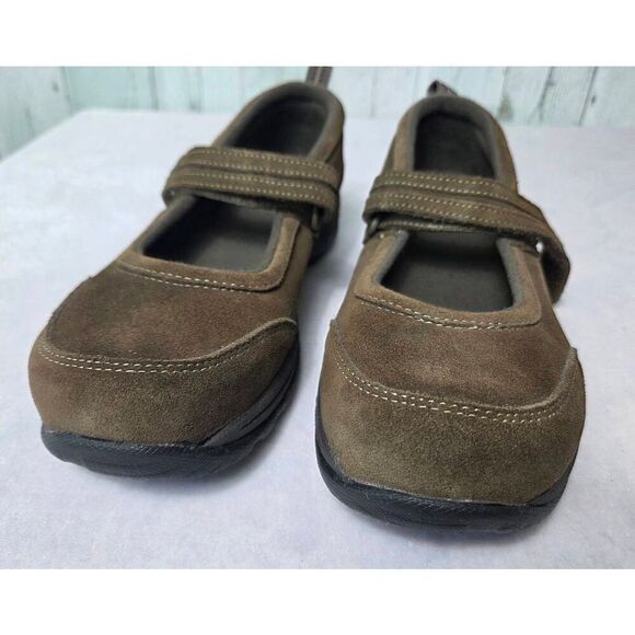 L.L. Bean Brown Suede Comfort Moc Mary Janes Sz. 8 1/2 - Picture 7 of 10
